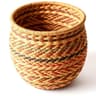 Handwoven Bolga Storage Basket — Earth Tones