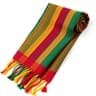 Handwoven Kente Scarf — Traditional Gold & Green